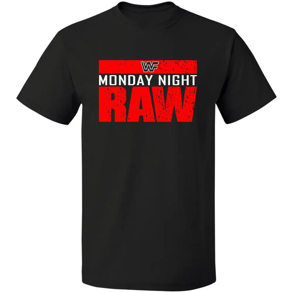 Pirmadienio Naktį Raw Yra Karo WWF Logotipą, Marškinėlius NEMOKAMAS PRISTATYMAS T-SHIRT S - 3XL Rankovėmis Marškinėliai Vasaros Vyrai Tee Viršūnes Drabužiai