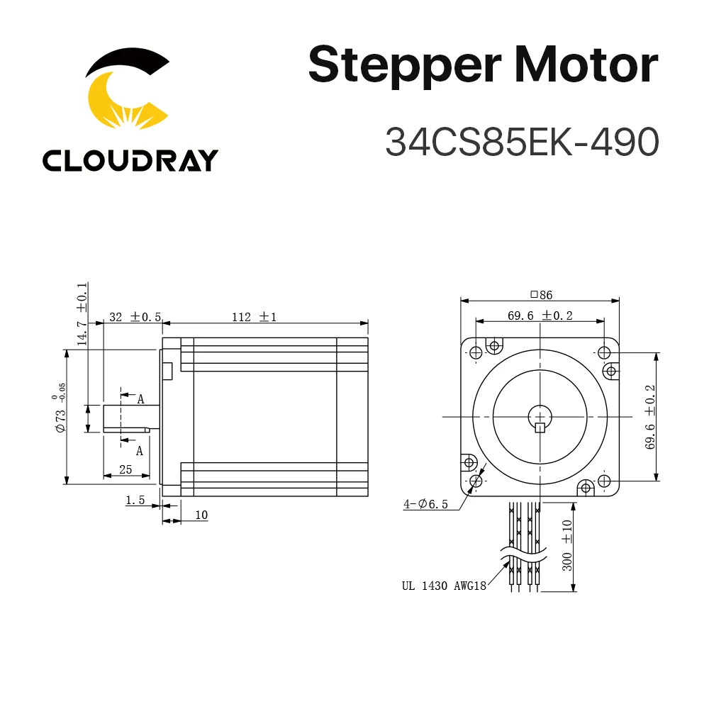 Cloudray Nema 34 Atvirojo Kontūro Stepper Motor Driver Kit 8.5 N. 4.9 m A DM860S 2.4-7.2 3D spausdintuvas CNC Frezavimo Graviravimo Staklės