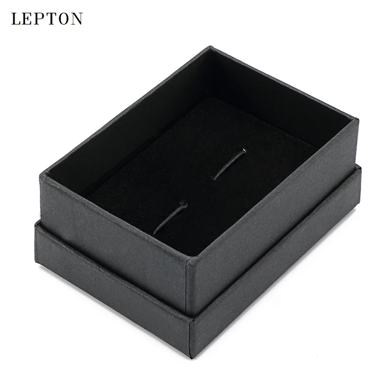 Lepton Juodo Popieriaus rankogalių segtukai Dėžės, 30 VNT./Daug Aukštos Kokybės Juodas matinis popierius Papuošalų Dėžutės Rankogalių segtukai lagaminas, didmeninė