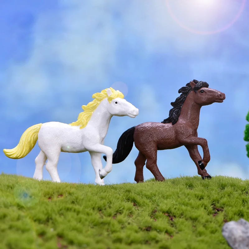 Naujas Arklys Modeliavimas Gyvūnų Modelio Veiksmų Skaičius, Animacinių Filmų Statulėlės Pasidaryk Pats Apdailos Švietimo Žaislas Statulėlės Dovana Vaikams