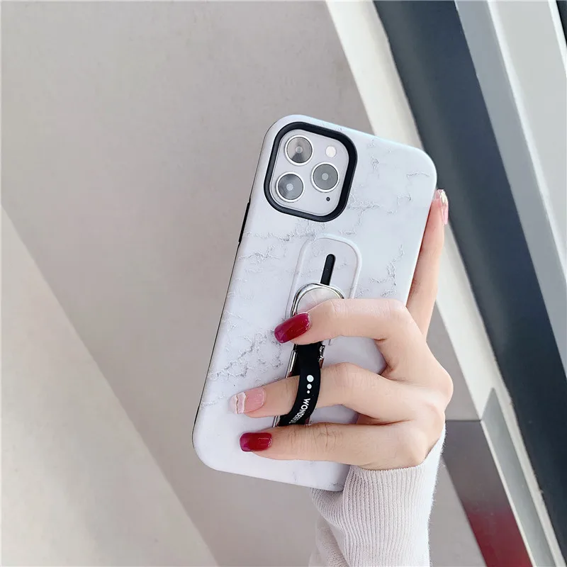 Marmuro Tekstūros Magnetinio Automobilį Telefono dėklas Skirtas iPhone 12mini 11 12 Pro Max X XR XS Max 7 8 Plius SE2 2020 Magnetas Plokštė Minkštos TPU Dangtis