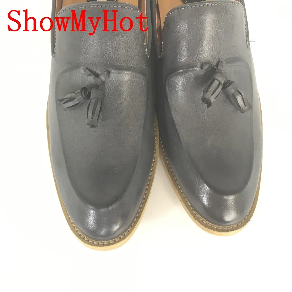 ShowMyHot Britų vyrų kutas Derliaus Brogues Oksfordo Bateliai Vyrai Butas Kulnas kvėpuojantis verslo batus Paslysti Ant Mokasinai suknelė bateliai