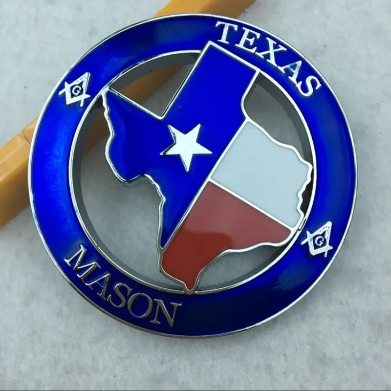 TEXAS MASON Logotipą, Masinu Stars 3D Lydinio Logotipas Ženklelis Decal Automobilių Lipdukas