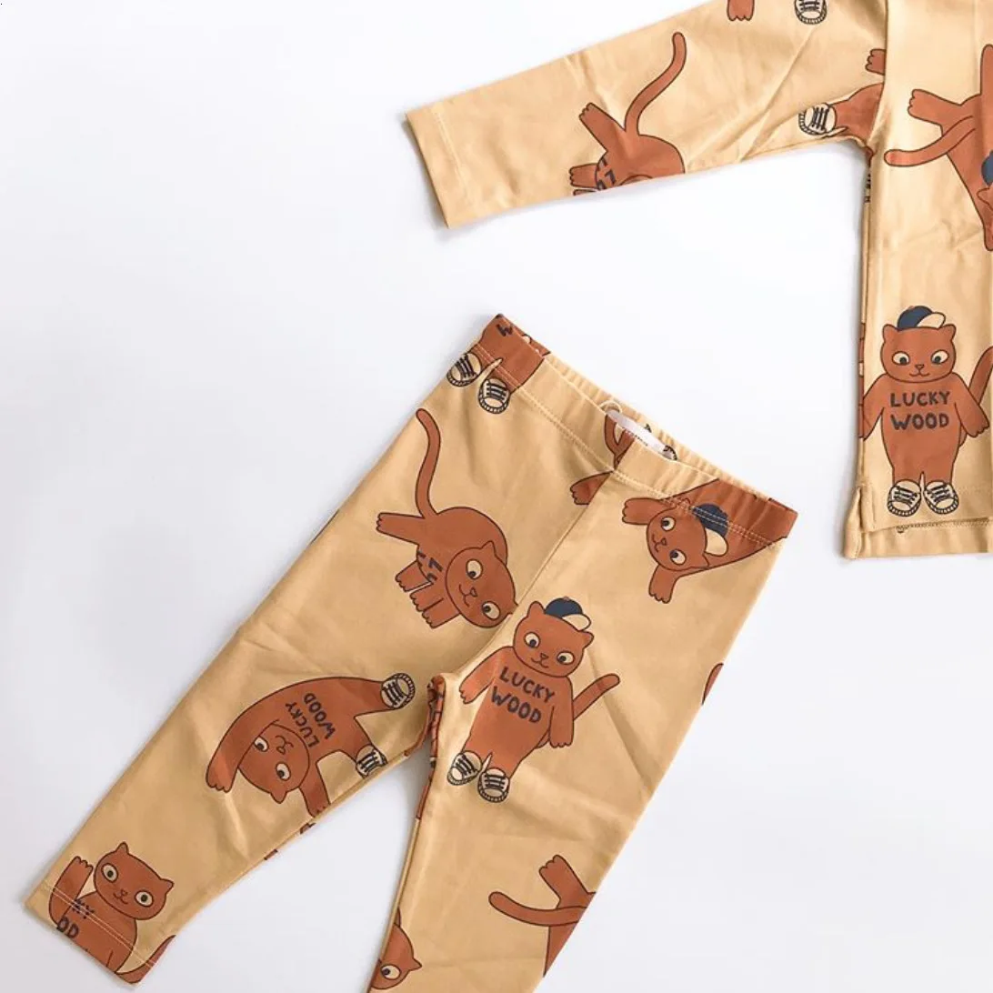 Vaikai Long Sleeve T Shirts 2019 Nauja Žiemos Berniukų, Mergaičių Animacinių Filmų Spausdinimo T Marškinėliai Baby Vaikų Vatos Pagaliukai Homewear Drabužiai