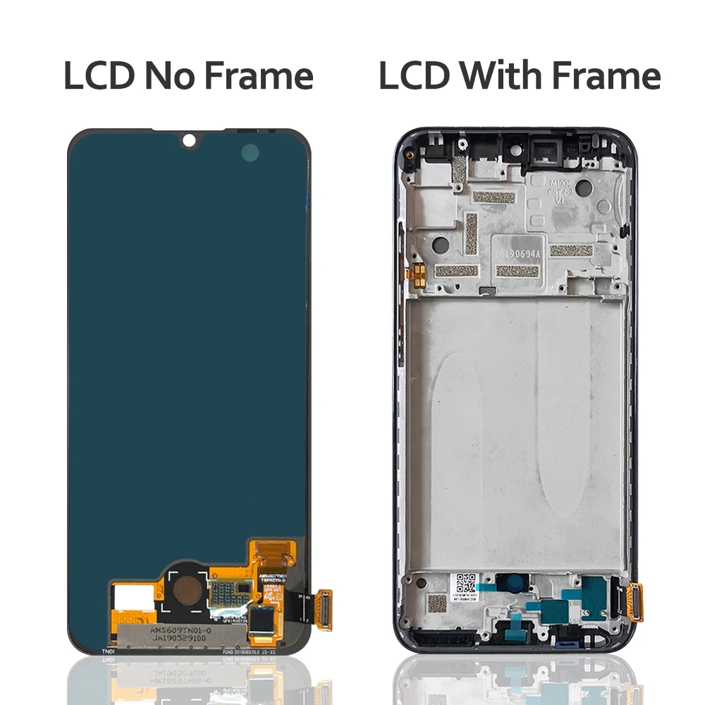 Super AMOLED LCD Xiaomi Mi CC9E LCD Ekranas Jutiklinis Ekranas skaitmeninis keitiklis komplektuojami Su Rėmo Xiaomi Mi A3 MiA3 ekranas