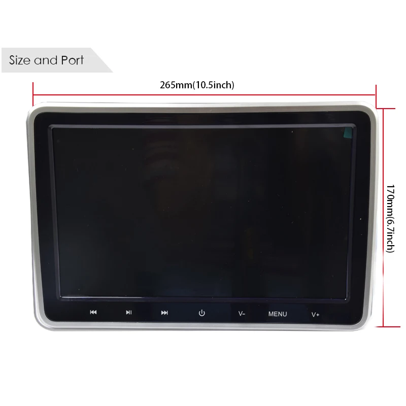 Cemicen 2VNT 10.1 Colių Automobilių Pogalvių Monitorius, DVD Vaizdo Grotuvas, USB/SD/HDMI/IR/FM TFT LCD Ekrane Palieskite Mygtuką Nuotolinio Valdymo Žaidimas