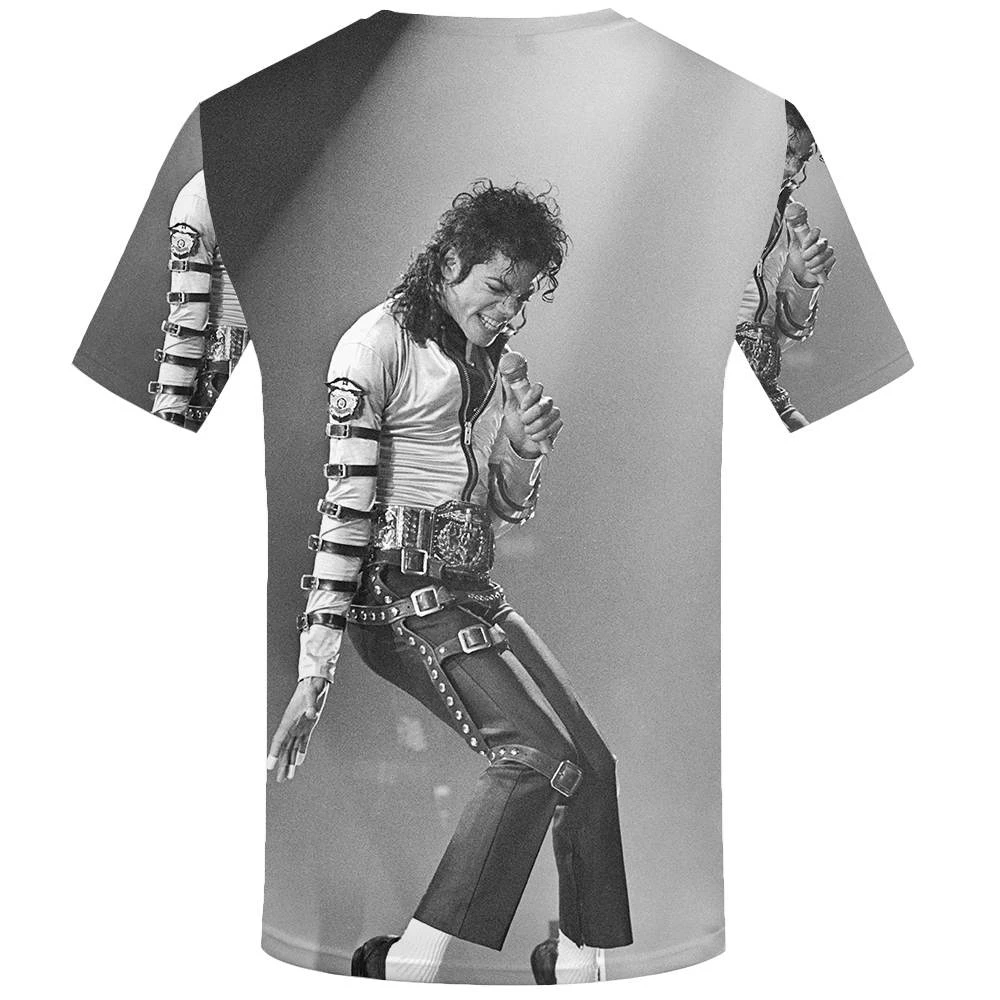 KYKU Michael Jackson T-shirt Šokių Drabužiai, Marškinėliai Tees Drabužių Marškinėlius Vyrų Juokinga 2017 Hip-hop Atsitiktinis Vasaros