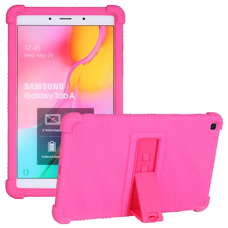 Minkšto Silikono Vaikai Case for Samsung Galaxy Tab 8.0 2019 SM-T290 SM-T295 SM-T297 Tablet Funda atsparus smūgiams gaubtas su Atrama