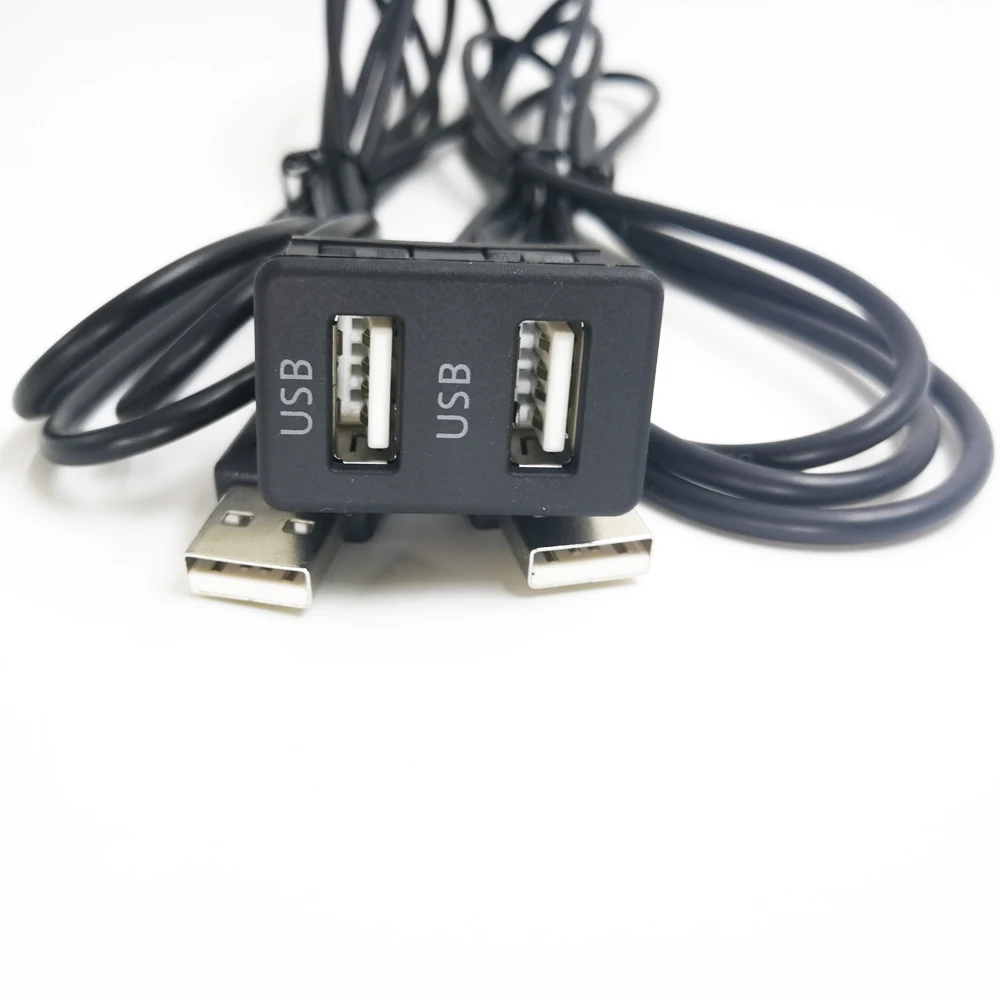 Biurlink Automobilių Valtis Dual USB /3.5 mm AUX USB Panel ilgiklis Vadovauti Montavimo Panel Ausinių Male Jack Flush Mount Adapteris