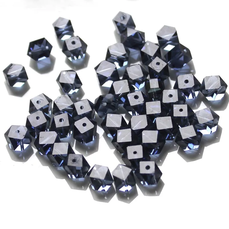100vnt/daug Kvadrato formos Upscale Austrijos kristalų Skaidraus stiklo karoliukai 6x6mm tiekimo apyrankės Juvelyrikos Priėmimo 