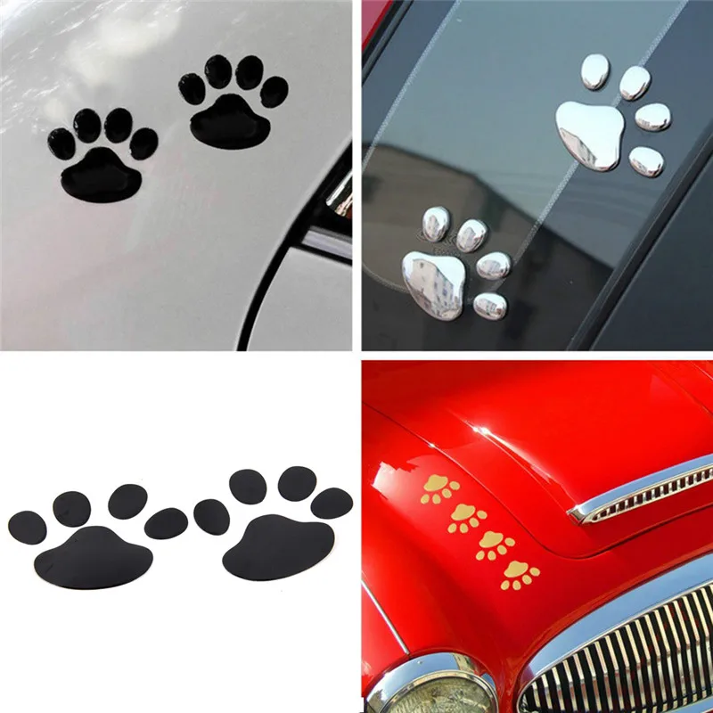 10-30pairs Automobilių stilius auto motociklo dekoro 3D Šuns Leteną Pėdsaką PVC automobilių lipdukai, decal, šuo, meška, katė gyvūnų snukio spausdinti lipdukas