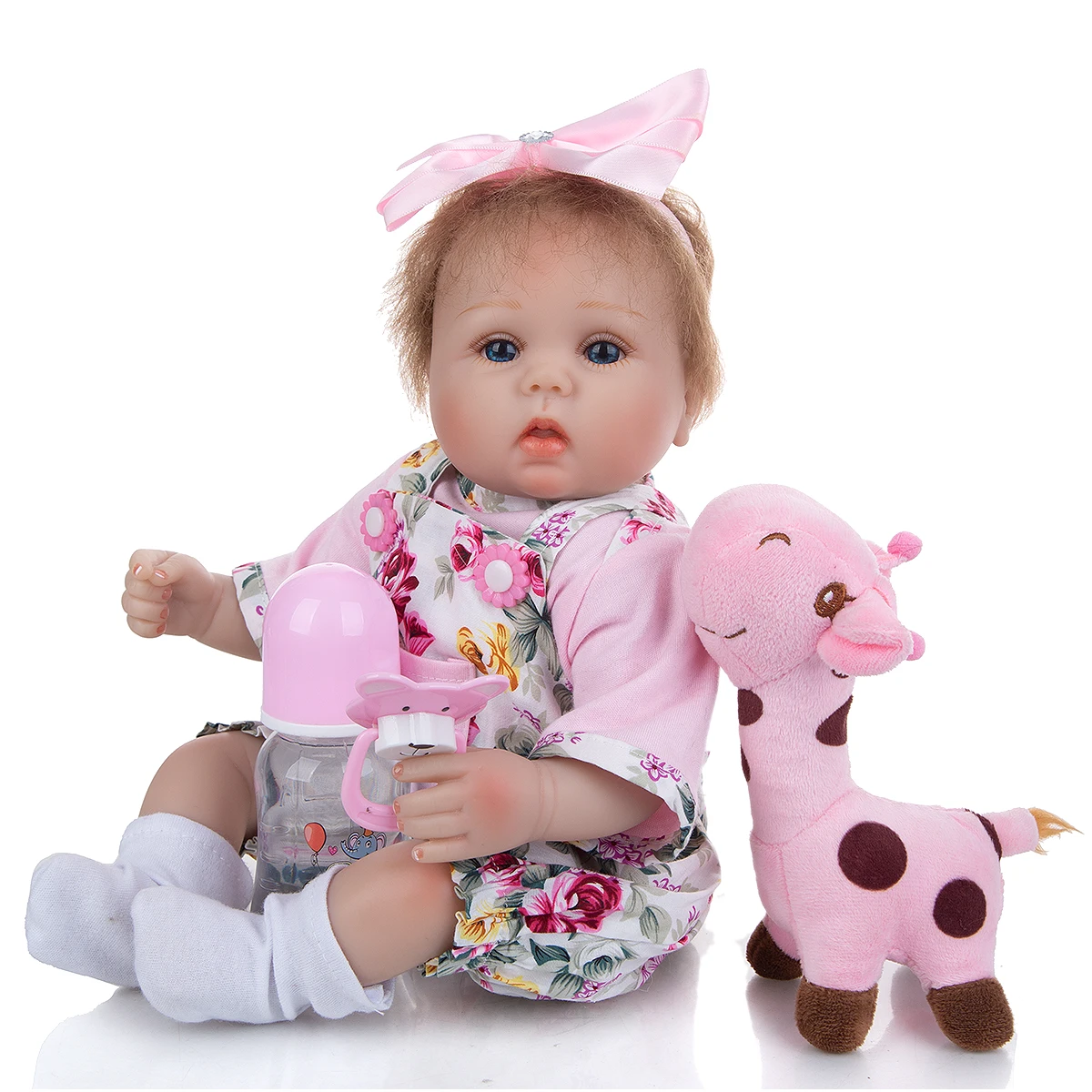 Tikroviška 17 Colių Žaislas Reborn Baby Doll 42 cm Audinio Organas, Kūdikis Reborn Adora Lėlės Apkabinti Žirafa Menina Žaislas Vaikams Gimtadienio Dovanos