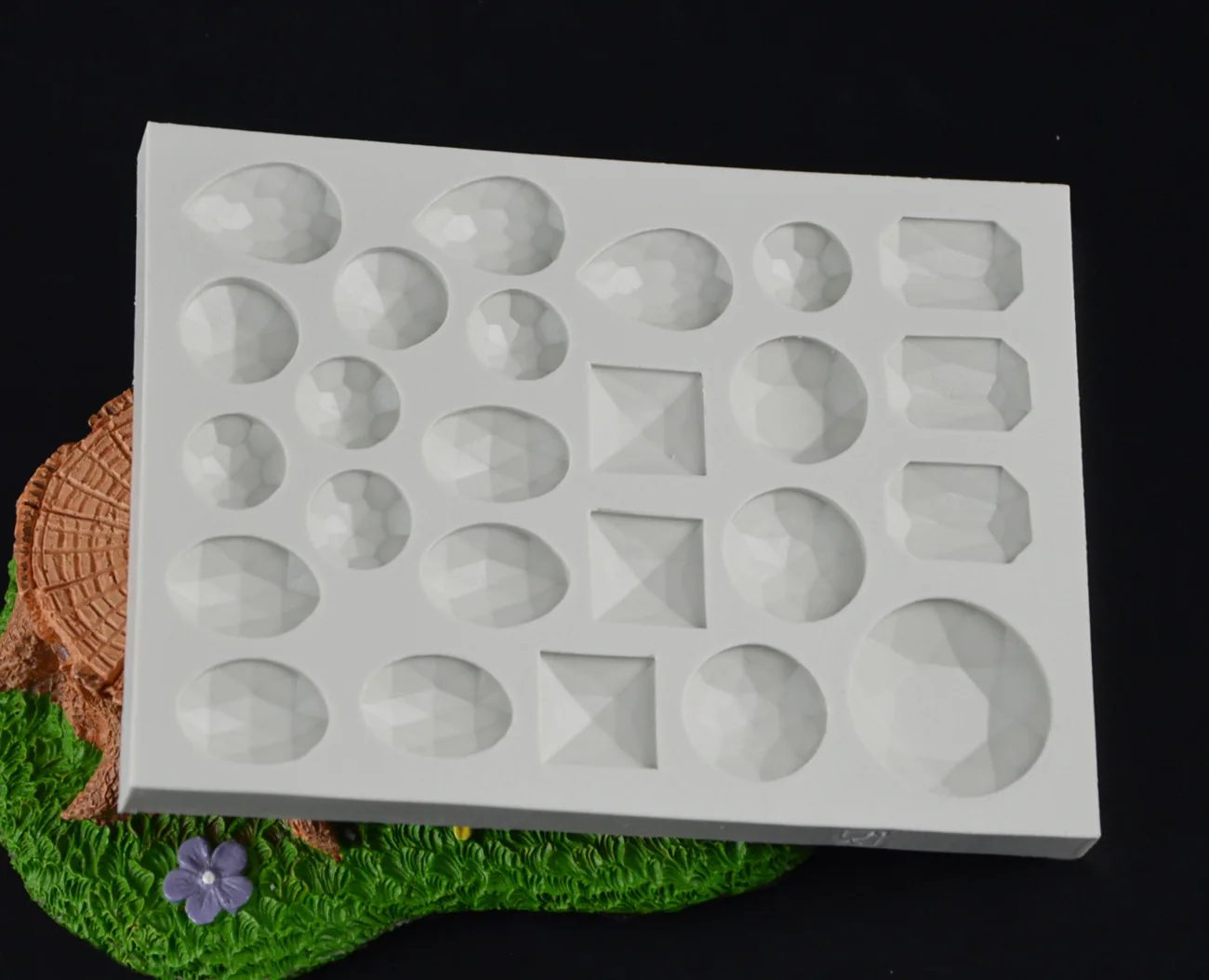 Didelių Deimantų Brangakmenių Papuošalai Silikono Formos Pyragas Apdaila Minkštas Pyragas 3D Pelėsių, Maisto Klasės, H347