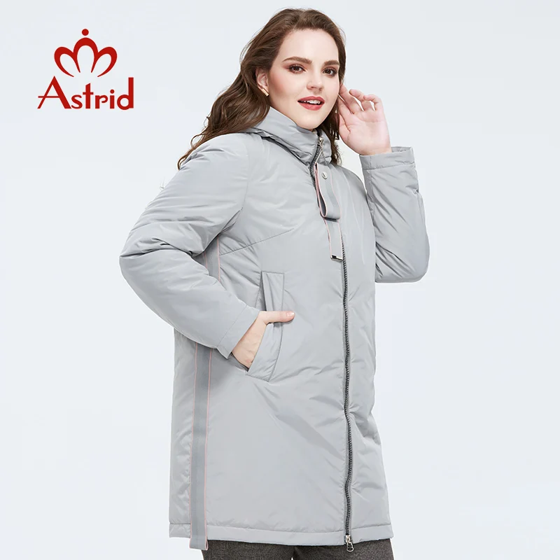 Astrid 2020 m. Pavasarį naują atvykimo moterų striukė viršutiniai drabužiai aukštos kokybės plius dydis vidurio ilgis stiliaus su užtrauktuku moterų mados AM-8608