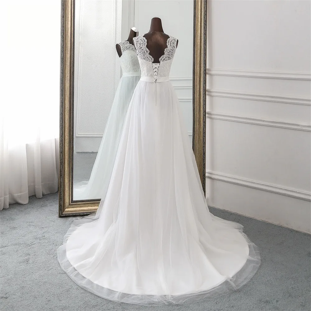 Naujos Aplikacijos vestuvių suknelė oficialų skraiste mariage Vestidos de Novia nuotakos suknelė vestido de festa Paplūdimys vestuvių suknelės