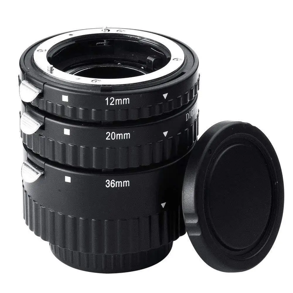 BEESCLOVER Objektyvo Adapteris Extnp Auto Focus Macro Extension Tube Nustatyti Nikon AF, AF-S DX FX SLR Fotoaparatai