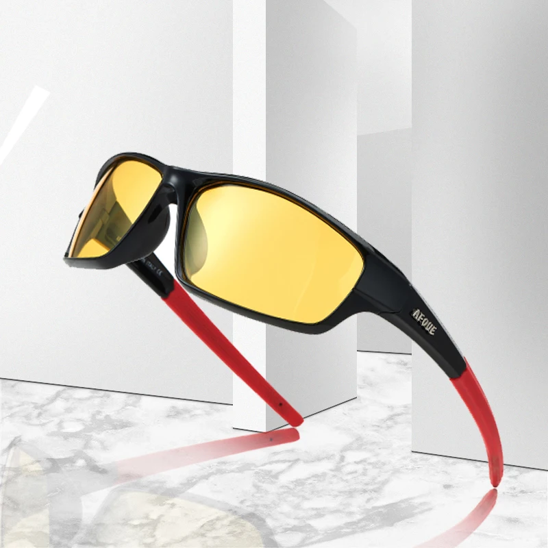 Ywjanp Prekės ženklo Dizainas Poliarizuoti Akiniai nuo saulės Vyrams, Sporto Stiliaus Mados juodi saulės akiniai Aikštė Akiniai Vyrų vairavimo UV400 akiniai