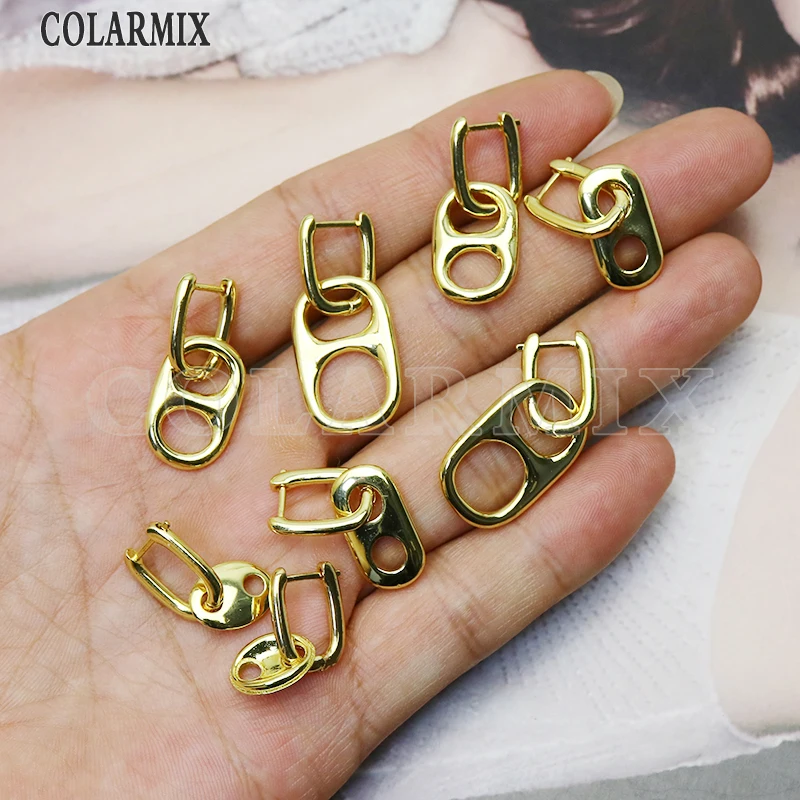 10 porų kelių rūšių lašas auskarai Lengva traukti žiedą tabaluoti auskarai sumaišykite metalo spalvos dizaino mados auskarai moterims 51119