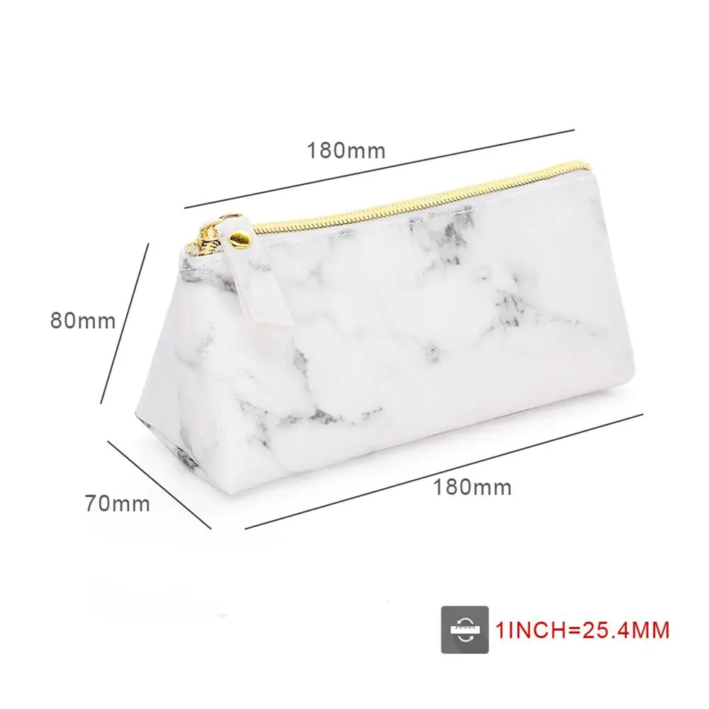 Balto Marmuro Modelis PU Kosmetikos Maišą, Didelės Talpos Ponios Kosmetika Saugojimo Krepšys Kelionės Nešiojamų Skalbinių Krepšys
