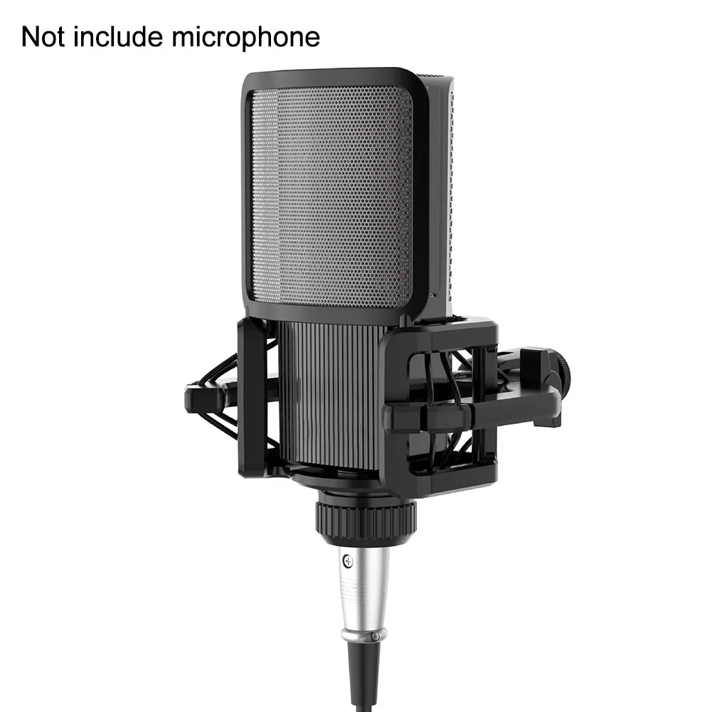 Mikrofonai Plastikiniai Su Filtro Ekrano Transliacijos Tvirtas Universalus Įrašymo Studijoje Lengva Įdiegti Anti Vibracija Shock Mount