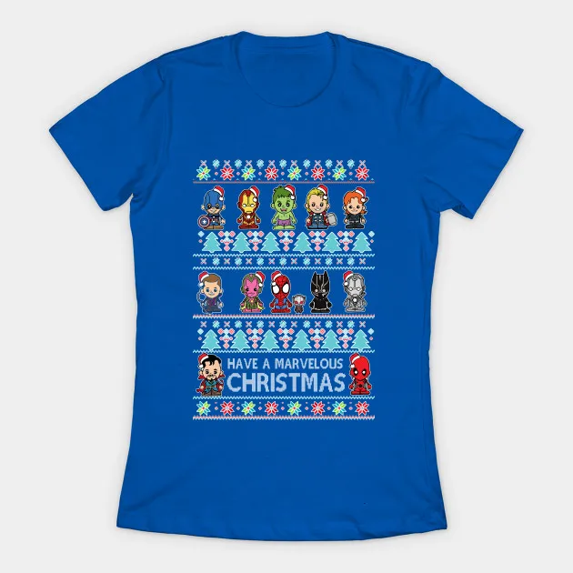 Superherojus Yra Nuostabus Linksmų Kalėdų moteriški Marškinėliai