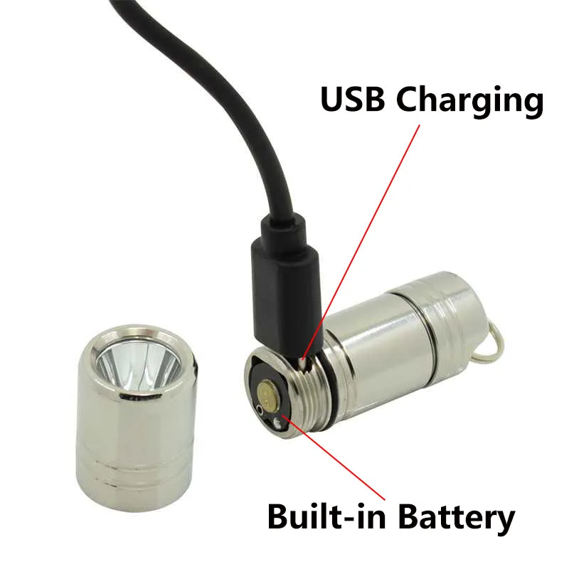 Mini Keychain Žibintuvėlis Kišenėje L2 LED Žibintuvėlis, Micro USB Įkrovimo Žibintų Super Mažas Raktų pakabukai Lempos Nešiojamieji Rankiniai Šviesos