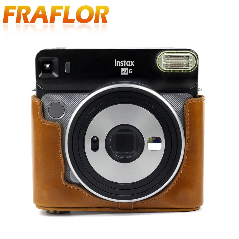 SQ6 Retro PU Odos Fotoaparato Atveju Pečių Maišą Ruda Tinka Krepšys Polaroid Instant Kino Kameras Dirželis Sunku Apsaugos Aukštos Kokybės