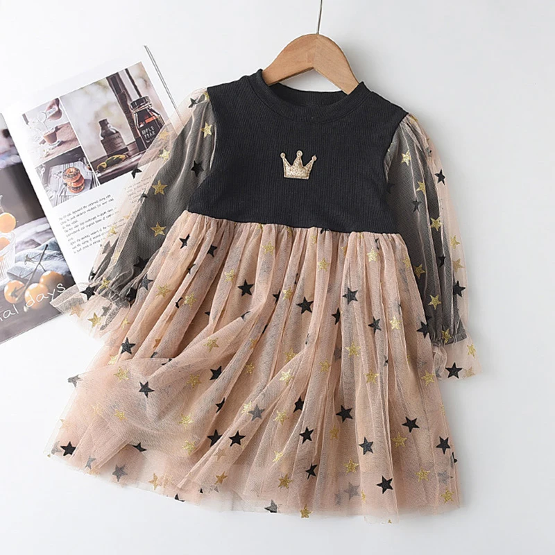 Menoea 1-5Year Kūdikių Mergaičių Saldus Sustorėjimas Princesė Dress 2020 M. Žiemos Lankas Grotelės Suknelė Vaikams Baby Girl drabužiai Vaikams Šalis Suknelė
