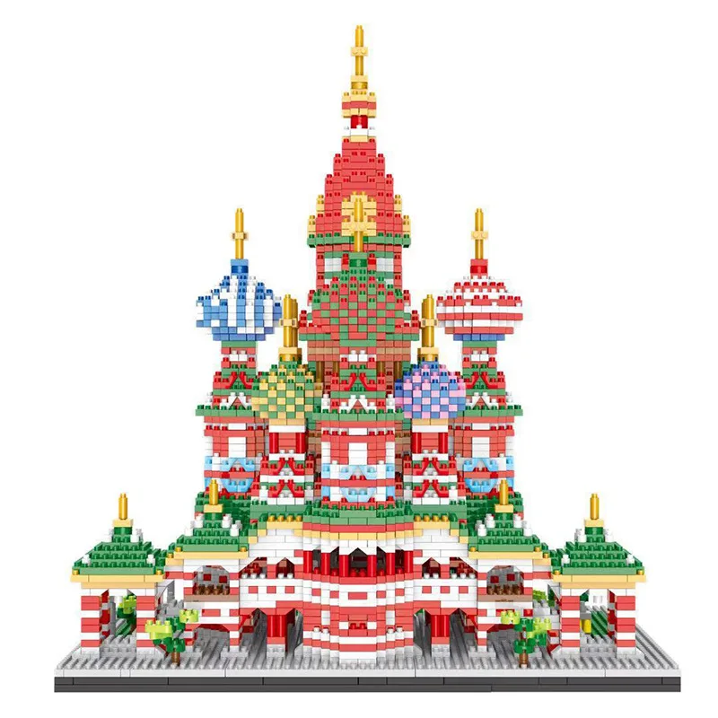 Diamond Mini Statybinės Plytos Pasaulyje Garsaus Miesto Architektūra Žemės ženklai Taj Mahal Palace 3D Modelį Vaikų Švietimo Žaislas