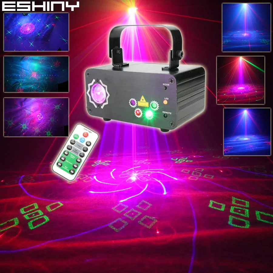 ESHINY Nuotolinio RGB 5 Len Lazerio 128 Modelius Projektorius LED Svajonė Aurora Sky Šalies Baras DJ Disco Kalėdos Šokio Scenoje Naktį Šviesos T253N7