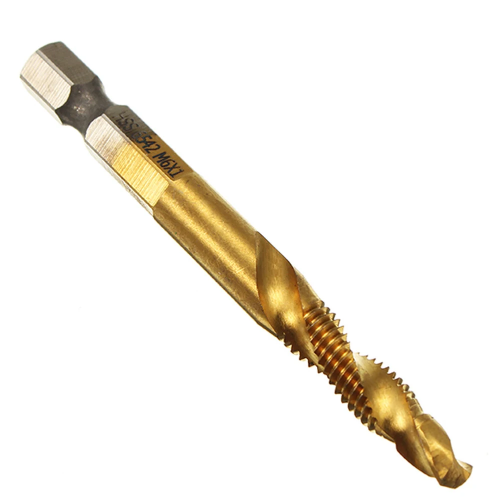 6pcs Twist Drill Bit Nustatyti Sriegis HSS Gręžimo Bakstelėkite Bitų 1/4 colių Hex Karka M3-M10 Stiprus Ištvermė Metalo Nešiojamų Tiekimo