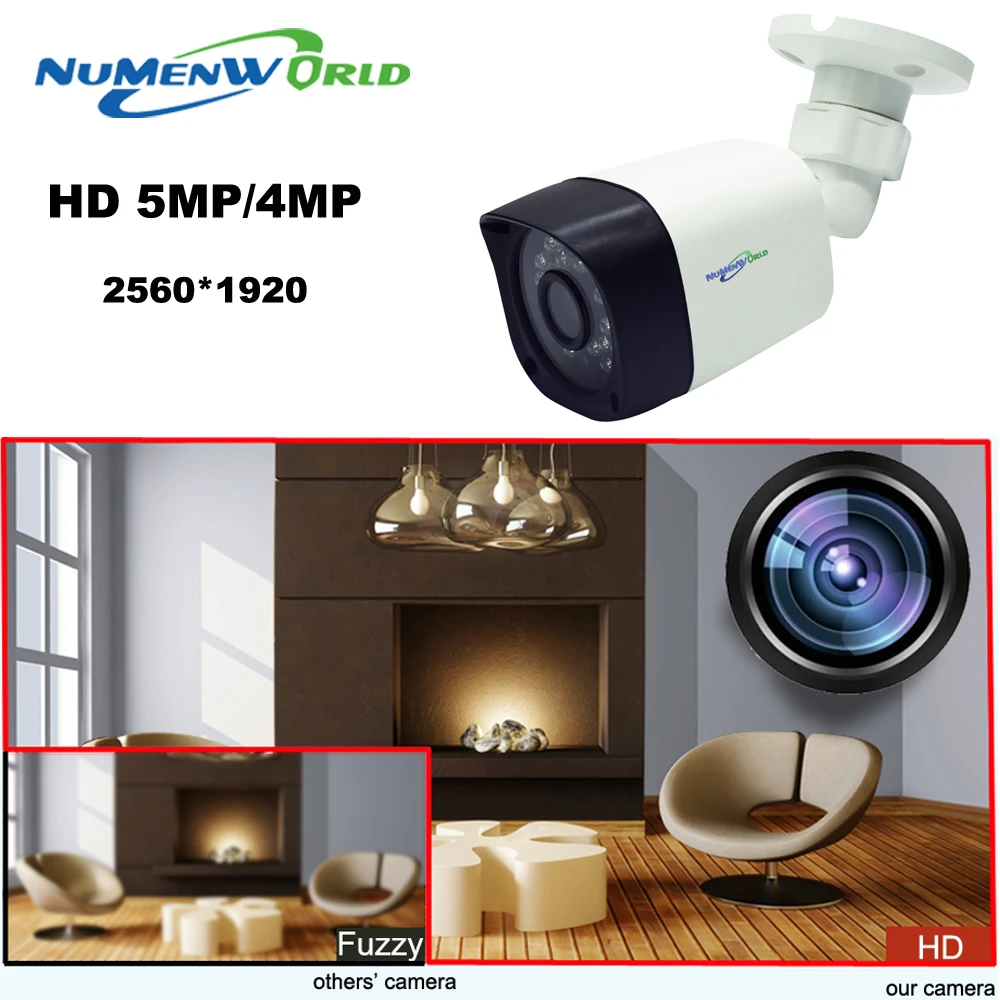 Lauko HAINAUT kamera 5.0 MP HD CCTV Apsaugos Laikiklis 5MP Kamera su IR-CUT 24 IR Led Naktinio Matymo vaizdo įrašą iš Analoginės Vaizdo kameros