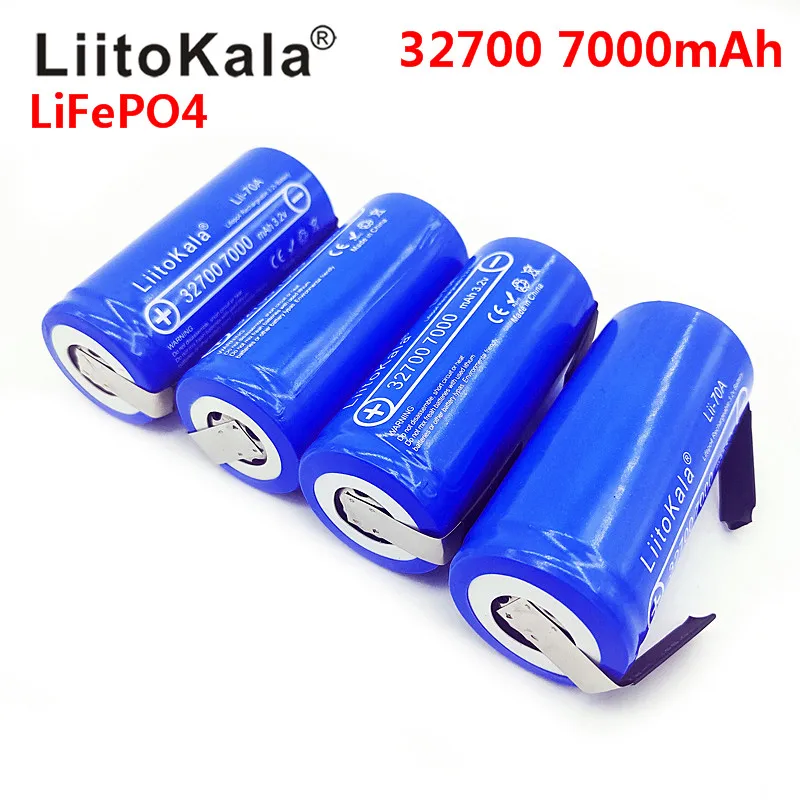 LiitoKala Lii-70A 32700 lifepo4 3.2 v 7000mah 33A 55A suvirinimo juostelės atsuktuvas, baterija elektrinis dviratis varomas+Nikelio lakštai