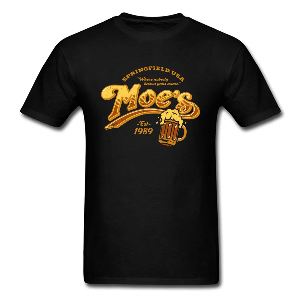 Moe ' s Alaus T-shirt 80s Vyras Drabužių Vasaros Medvilnės T Marškinėliai Juodos spalvos Marškinėlius Laišką Tees Derliaus Viršūnes Klasikinis Streetwear