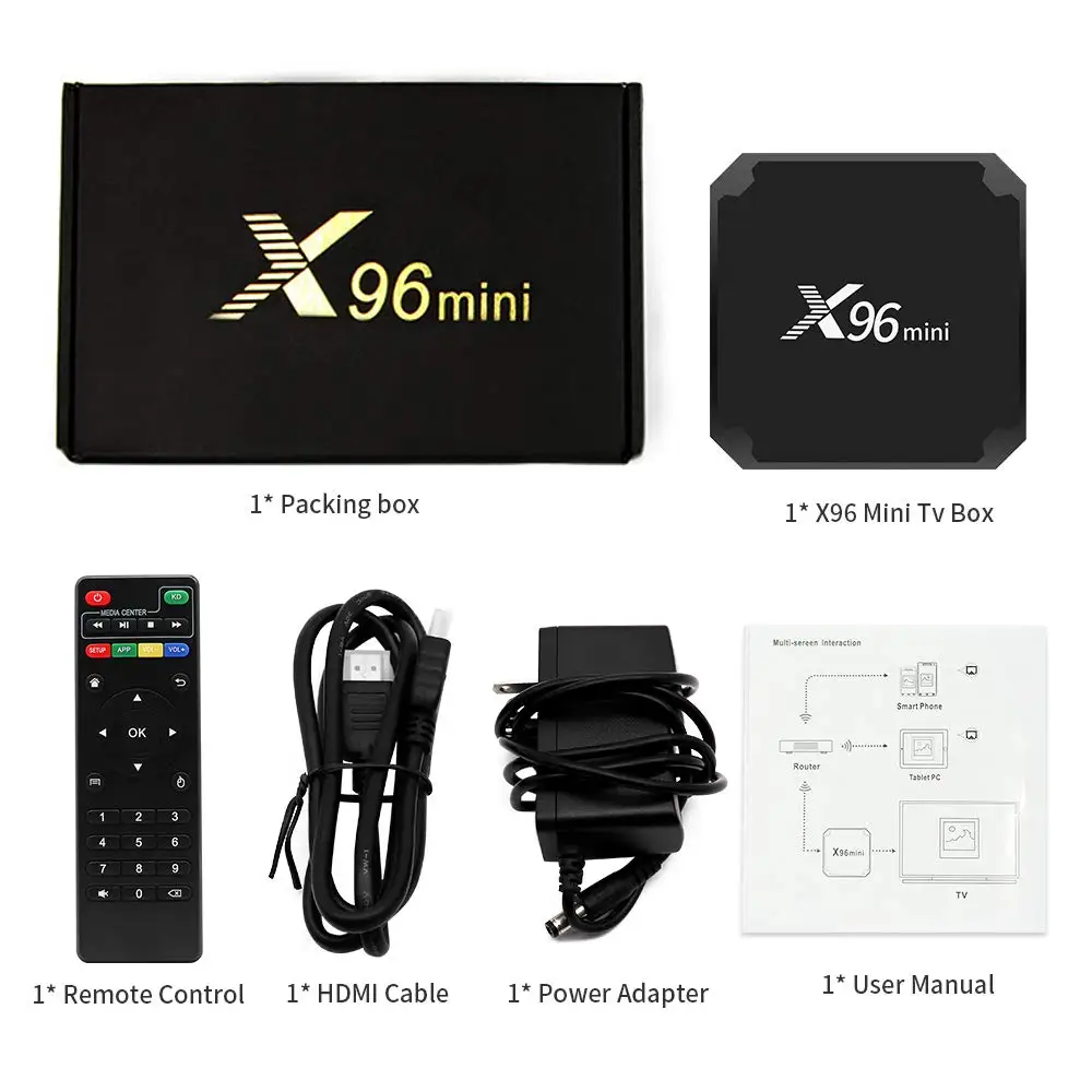Android tv box x96 mini iptv lauke Amlogic S905W 2G 16G x96mini smart ip televizijos 