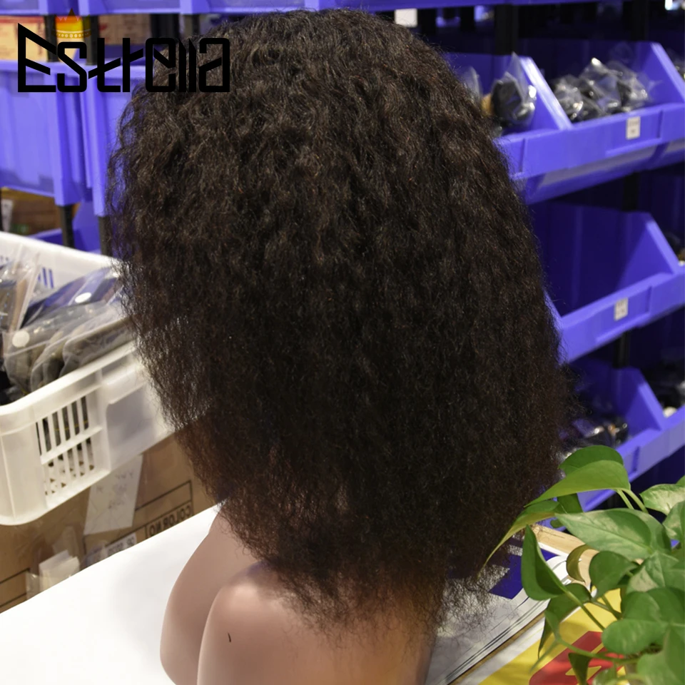 U Dalis Perukas Keistą Tiesiai Perukai Žmogaus Plaukų Perukai Moterims 150% Brazilijos Yaki Žmogaus Plaukų Perukas Kairėje pusėje Remy 8-20 Colių ESTRELLA
