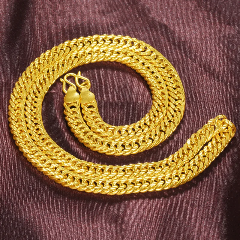 Amžinai Ne Išnyks 24K Aukso Užpildytas Karoliai Moterų Bauda Naszyjnik Collares Grandinės Juvelyrikos Bijoux Femme Colgante Plata Ley Mujer