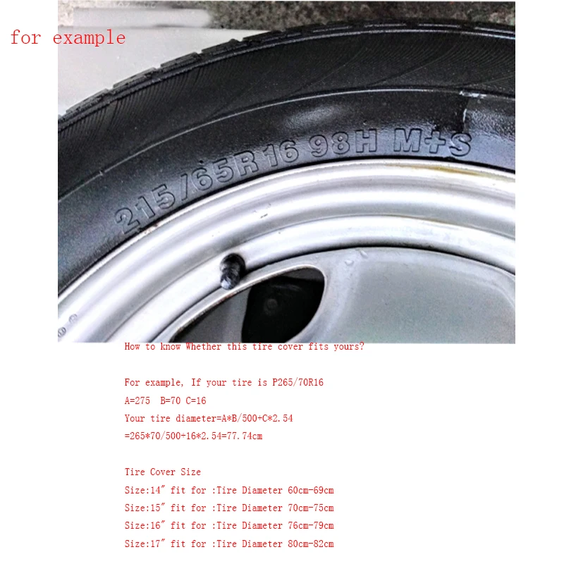 Aukštos kokybės PVC automobilio atsarginio rato dangtis atsarginių padangų dangtelis Tinka Toyota, Suzuki Hoda 