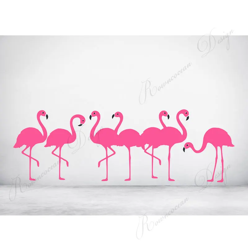 Gražus Flamingo Pulko Sienų Lipdukai, Vinilo Šiuolaikinio Namų Dekoro Gyvenimo Kambario, Miegamasis Gyvūnų Lipdukai Nuimamas Tapetai Freskomis 4309
