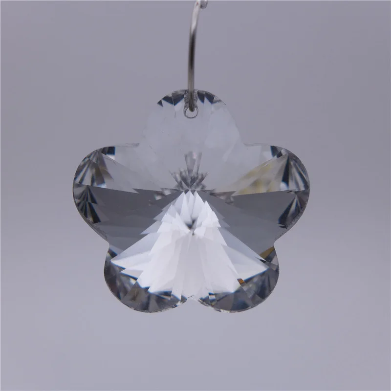 30mm gėlių formos kristalų pakabukas sidabro padengtą stiklo sietynas priedai lempos apdaila papuošalai 