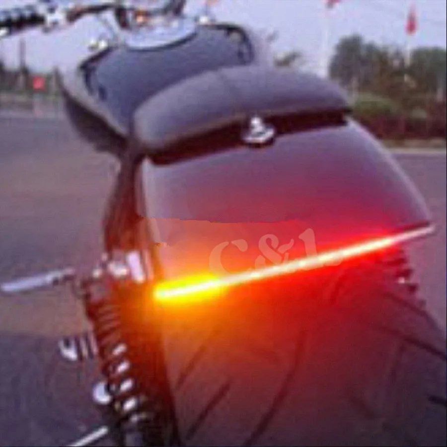 Motociklo Universalus LED Integruotą Sparnas Stabdžių užpakalinis Žibintas Posūkio Signalo Lemputė Visiems Harley Užsakymą