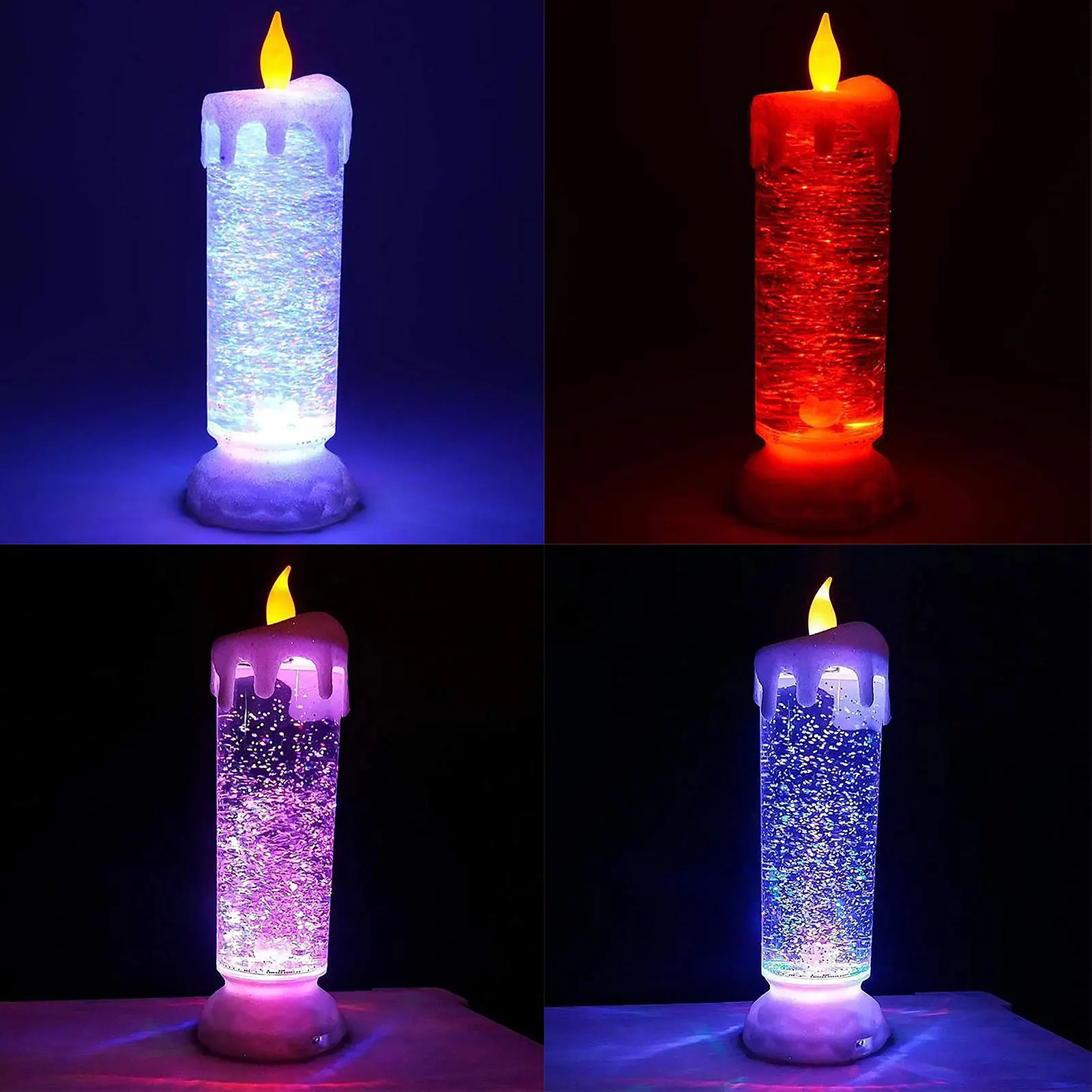Spalva-Kintamas Žvakių Formos LED Nakties Šviesos Namuose Darbalaukio Šalis Dekoro Lemputė Dovanų