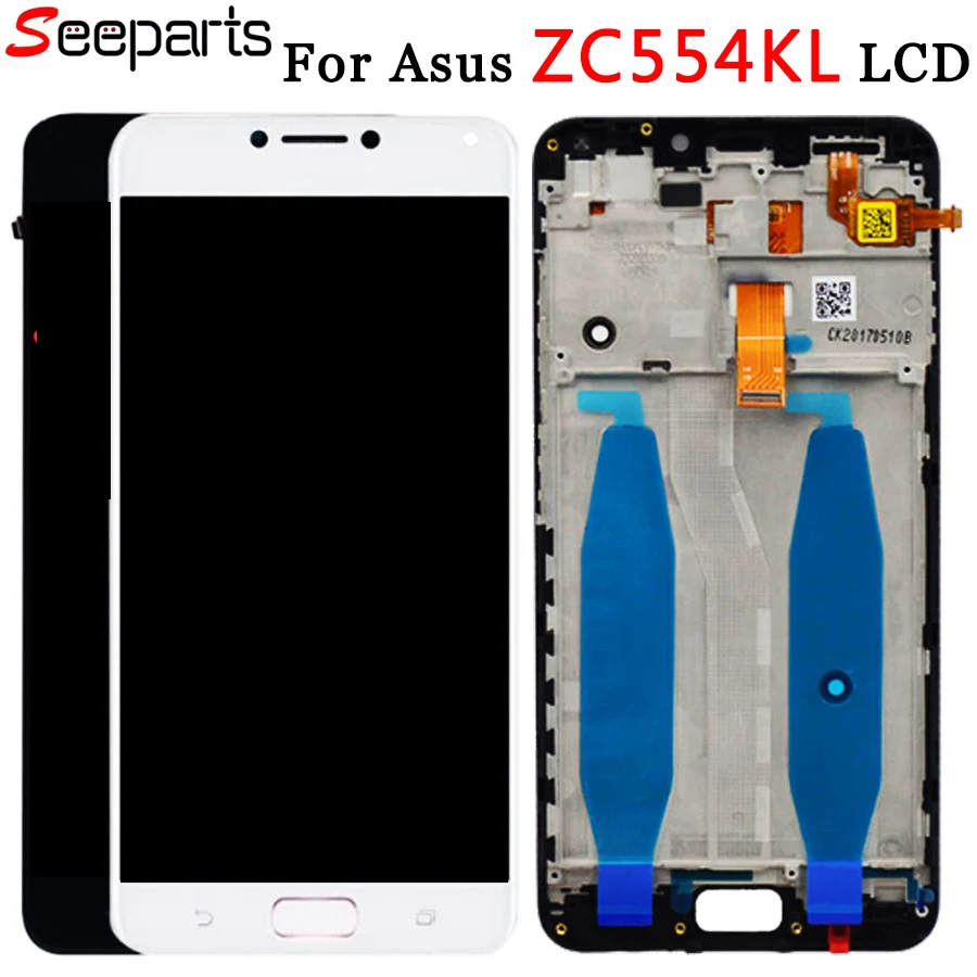 NAUJAS ASUS Zenfone 4 Max ZC554KL LCD Ekranas Jutiklinis Ekranas skaitmeninis keitiklis komplektuojami Su Rėmo Pakeisti ASUS LCD ZC554KL