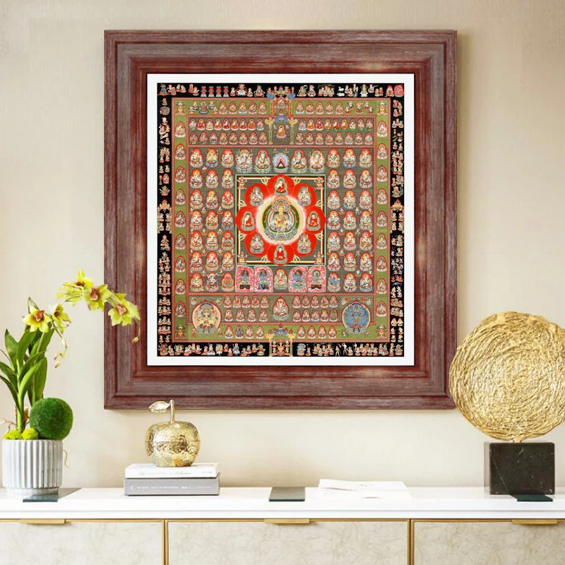 Thangka Mandala Buda tapybos Tibeto religinės drobės tapybos paveikslų Mandala meno tapybos