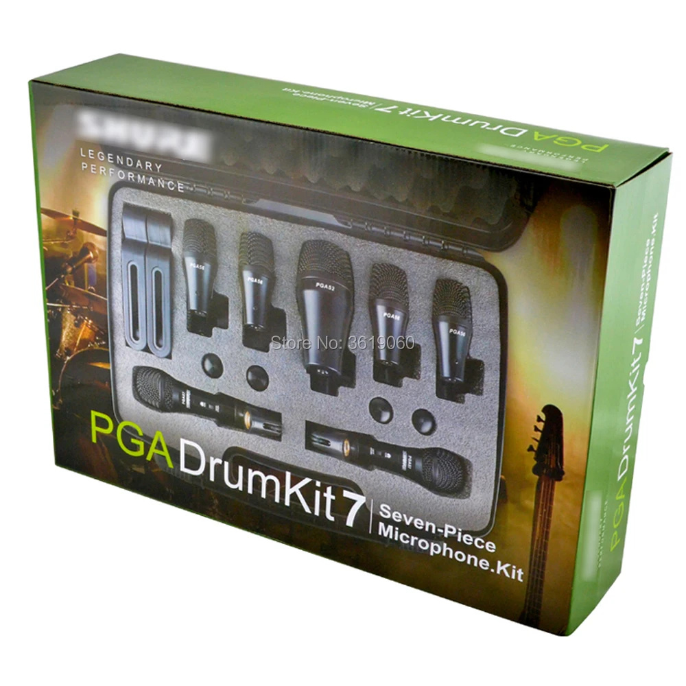 Nemokamas pristatymas, PGA DrumKit7 dinaminis laidinis mikrofonas drumkit mikrofonas , PGA52 x 1 , PGA56 x 4 , PGA57 x 2