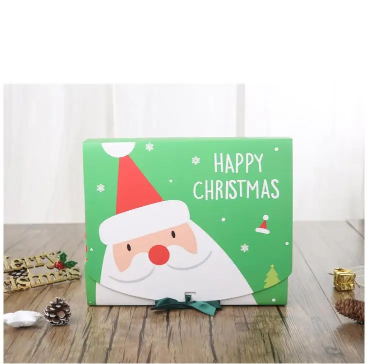 Unikalių Kalėdų Išvakarėse Didelis Dovanų Dėžutėje Santa & Pasakų Dizaino Papercard Kraft Dabartinė Šalies Naudai, Veikla Lauke raudonos, žalios SN3087