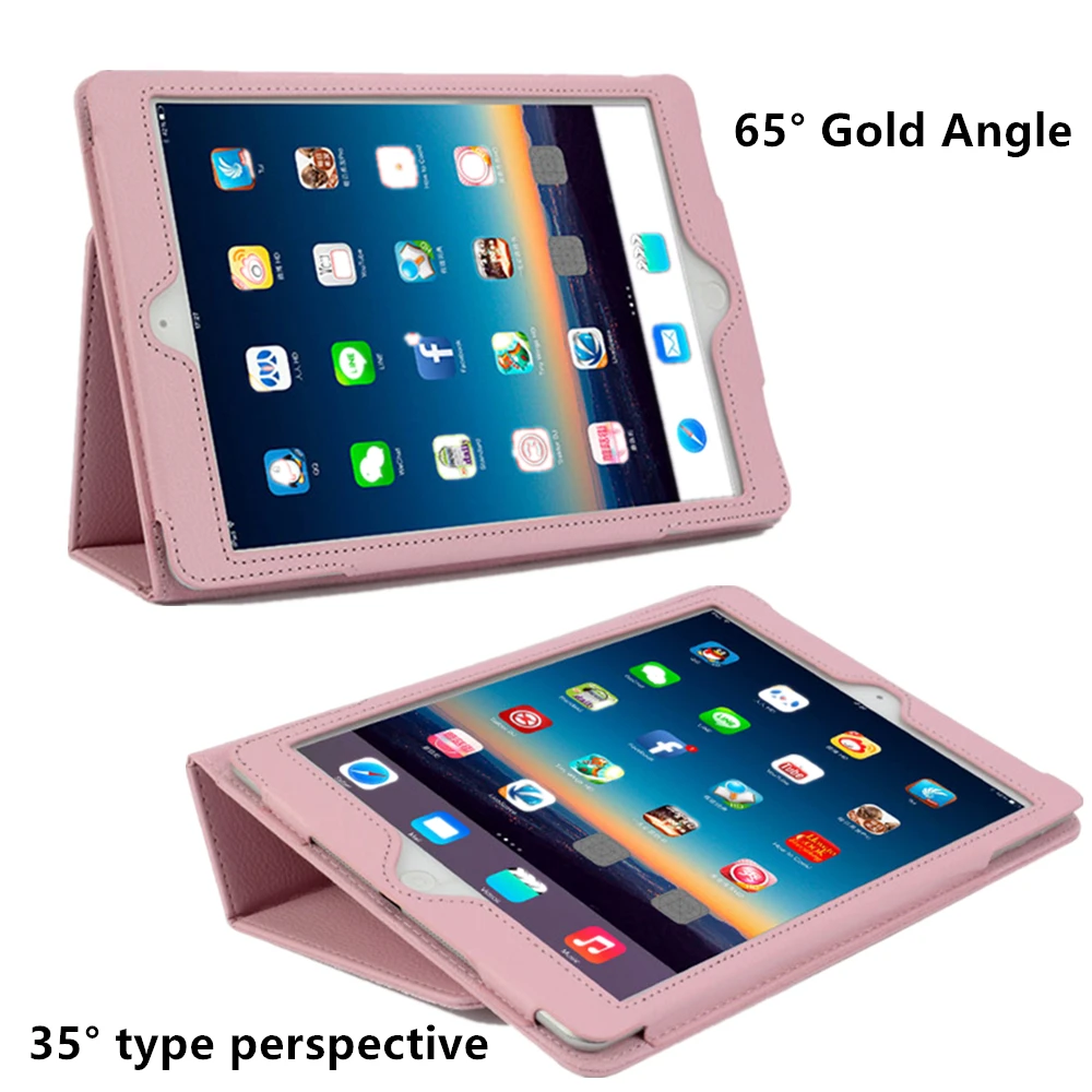 Cover Case For iPad 9.7 colių 2017/2018 Atveju, iPad Oro 1/2 Padengti Ultra Plonas Flip PU Odos Magic Smart dėklas su Stovo Laikiklį