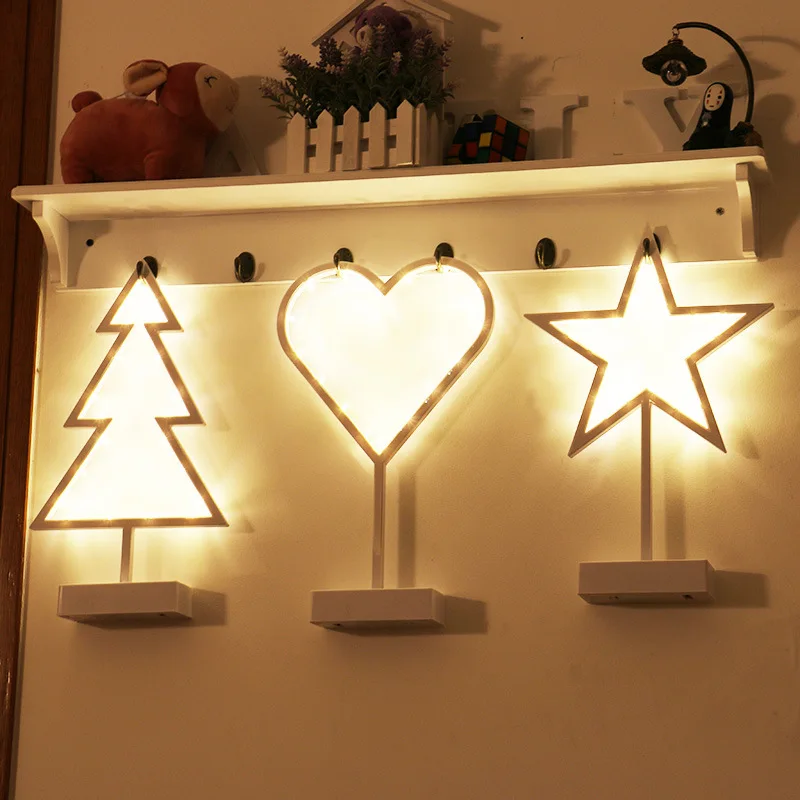 Kalėdų Dekoracijas LED Star Nakties Žiburiai Kalėdų Papuošalai Figūrėlės Kalėdos Amatų Šviesos Namuose Naujųjų Metų Linksmų Kalėdų Dovanos