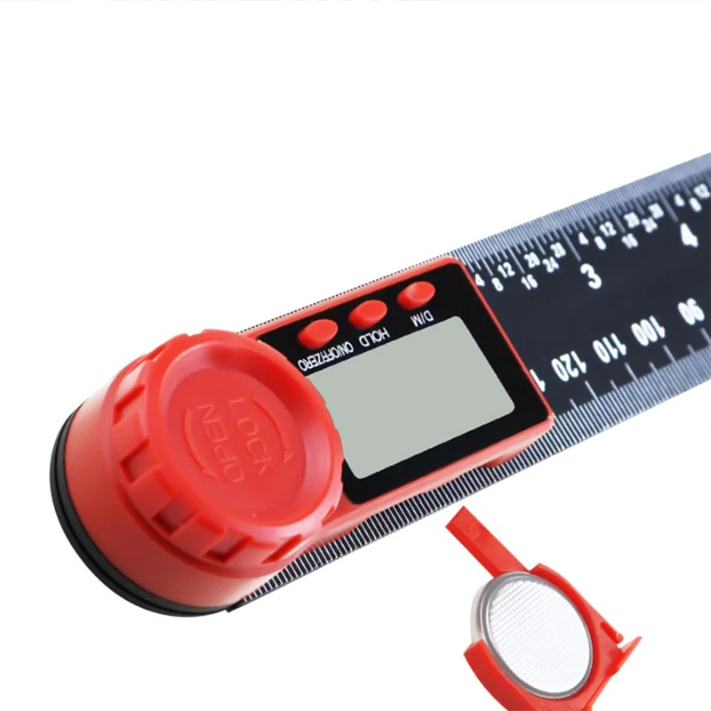 0-200mm 0-300mm LCD Ekranas Anglies Pluošto Skaitmeninis Kampas Valdovas Inclinometer Elektronų Goniometer Matlankis Kampo Ieškiklis Matuoklis
