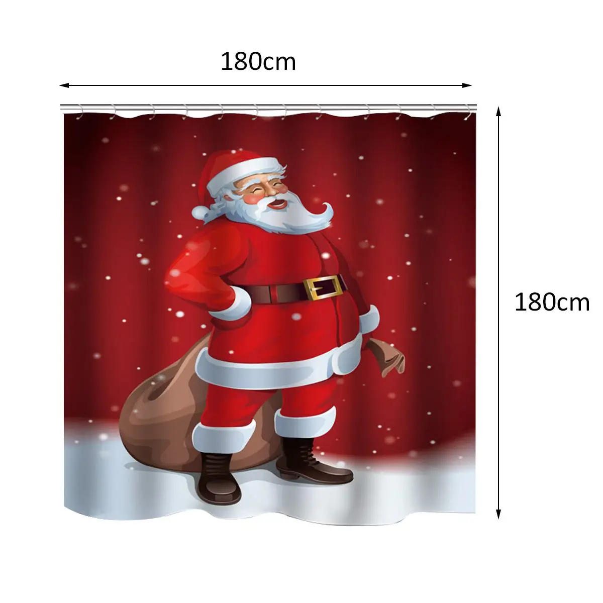 2020 Linksmų Kalėdų 4pcs Vonios Užuolaidų Komplektas Santa Claus Vandeniui Dušo Užuolaidos Tualeto Dangčio Mat Ne Slydimo Kilimas Namų Dekoro